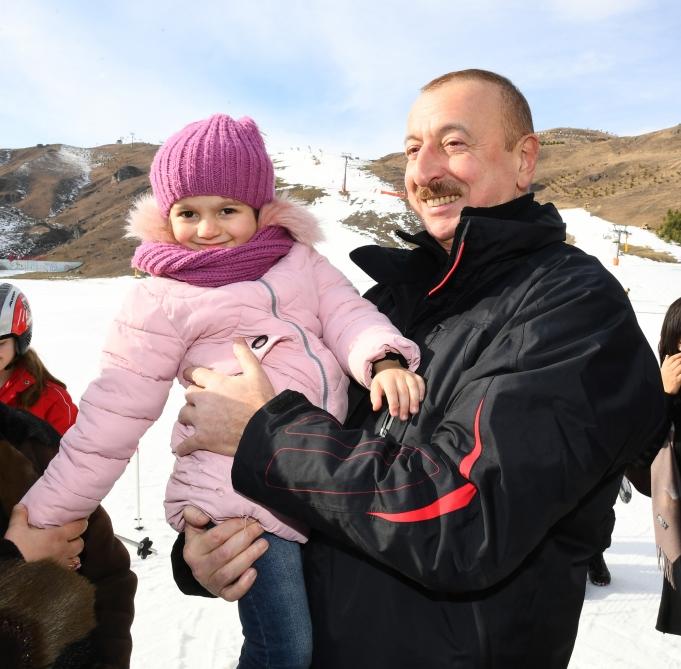 President Ilham Aliyev, First Lady Mehriban Aliyeva view work done at Shahdag Tourism Center (PHOTO/VIDEO) (UPDATE)