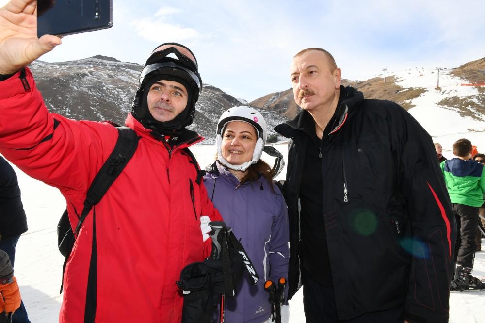 President Ilham Aliyev, First Lady Mehriban Aliyeva view work done at Shahdag Tourism Center (PHOTO/VIDEO) (UPDATE)