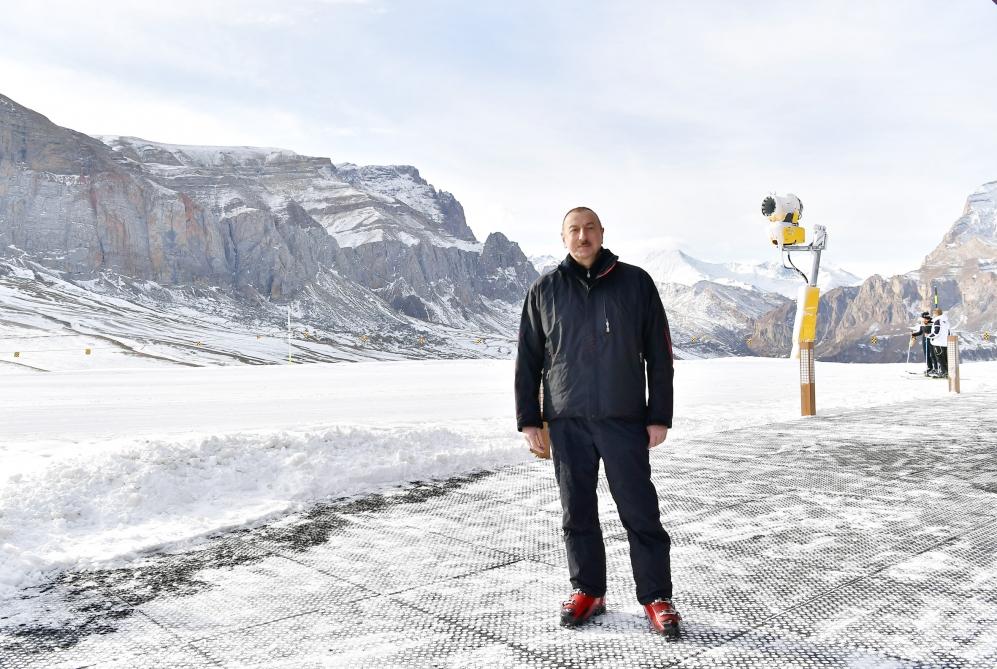President Ilham Aliyev, First Lady Mehriban Aliyeva view work done at Shahdag Tourism Center (PHOTO/VIDEO) (UPDATE)