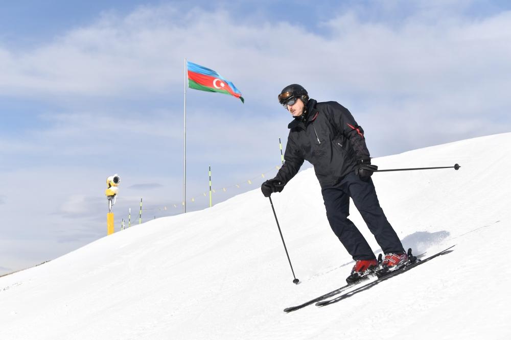 President Ilham Aliyev, First Lady Mehriban Aliyeva view work done at Shahdag Tourism Center (PHOTO/VIDEO) (UPDATE)