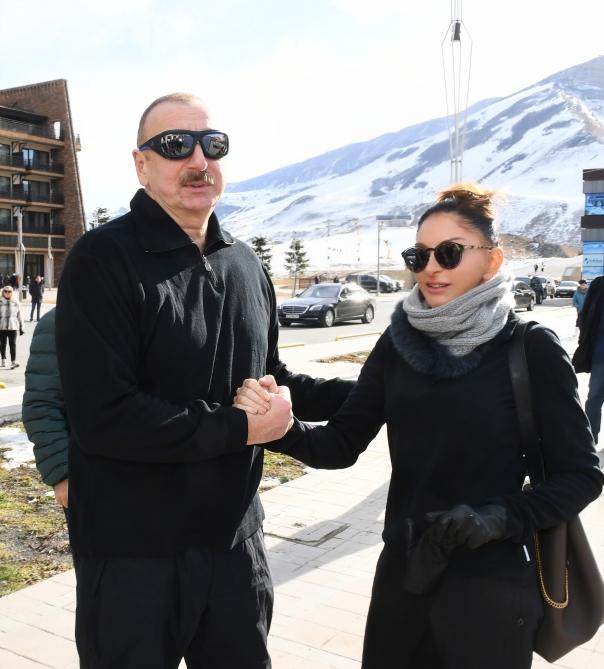 President Ilham Aliyev, First Lady Mehriban Aliyeva view work done at Shahdag Tourism Center (PHOTO/VIDEO) (UPDATE)