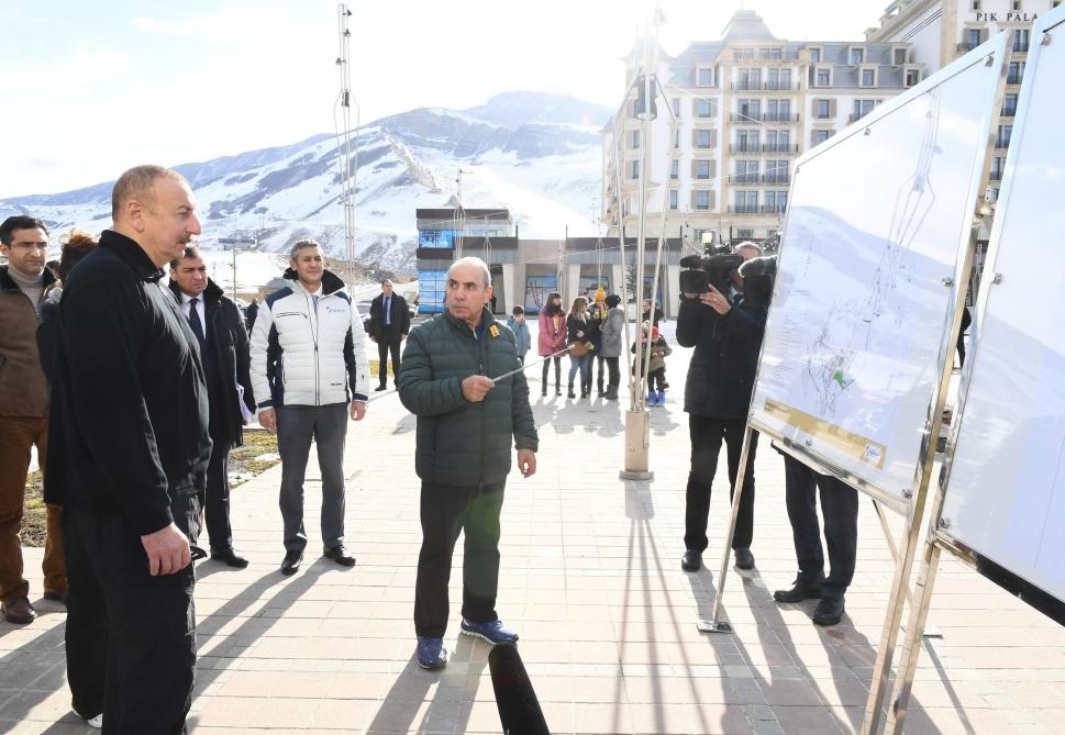 President Ilham Aliyev, First Lady Mehriban Aliyeva view work done at Shahdag Tourism Center (PHOTO/VIDEO) (UPDATE)