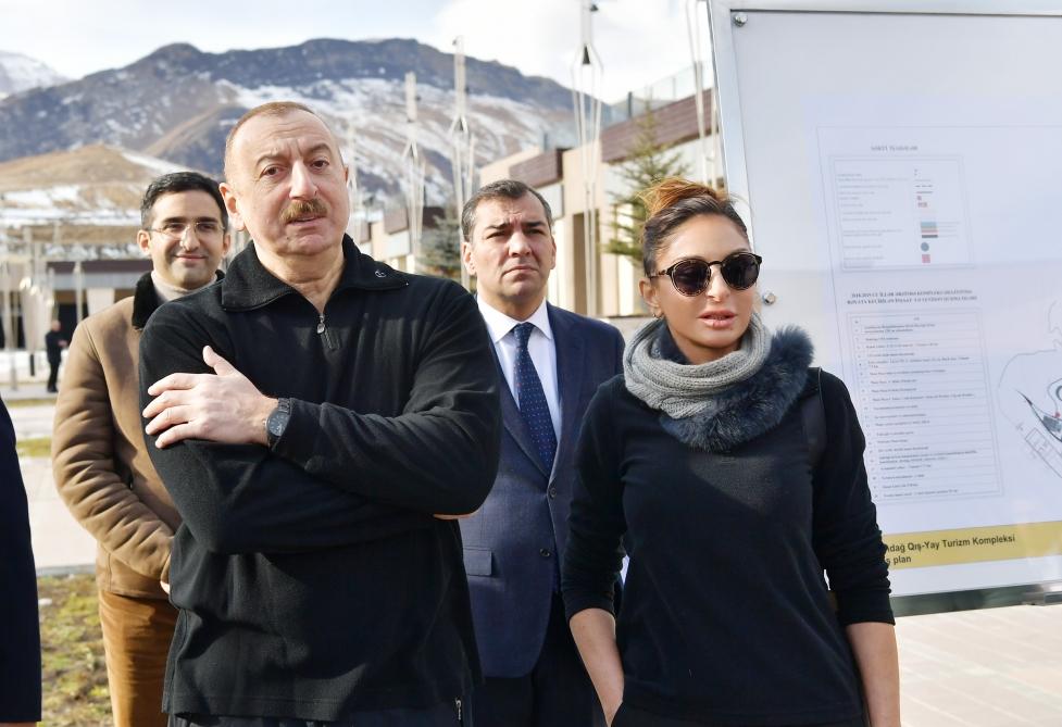 President Ilham Aliyev, First Lady Mehriban Aliyeva view work done at Shahdag Tourism Center (PHOTO/VIDEO) (UPDATE)