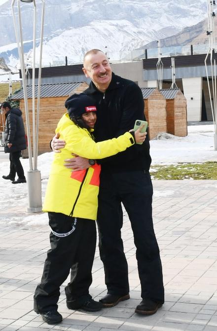 President Ilham Aliyev, First Lady Mehriban Aliyeva view work done at Shahdag Tourism Center (PHOTO/VIDEO) (UPDATE)