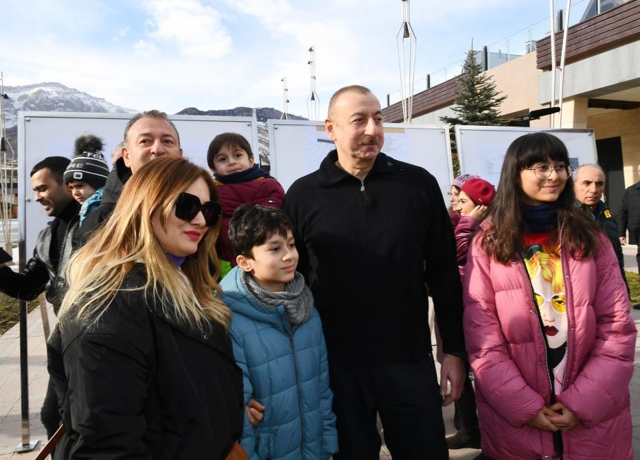 President Ilham Aliyev, First Lady Mehriban Aliyeva view work done at Shahdag Tourism Center (PHOTO/VIDEO) (UPDATE)