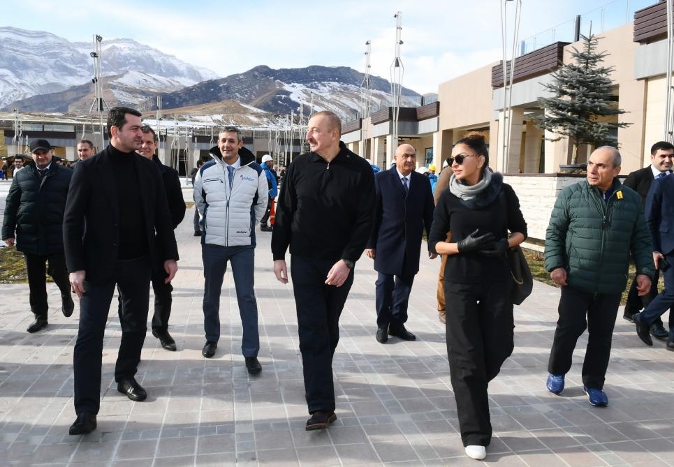 President Ilham Aliyev, First Lady Mehriban Aliyeva view work done at Shahdag Tourism Center (PHOTO/VIDEO) (UPDATE)