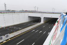 Azerbaijani president inaugurates highway tunnel in Pirshaghi settlement (PHOTO)