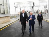 Azerbaijani president attends opening of “Mushfig”,“Zabrat” substations (PHOTO)