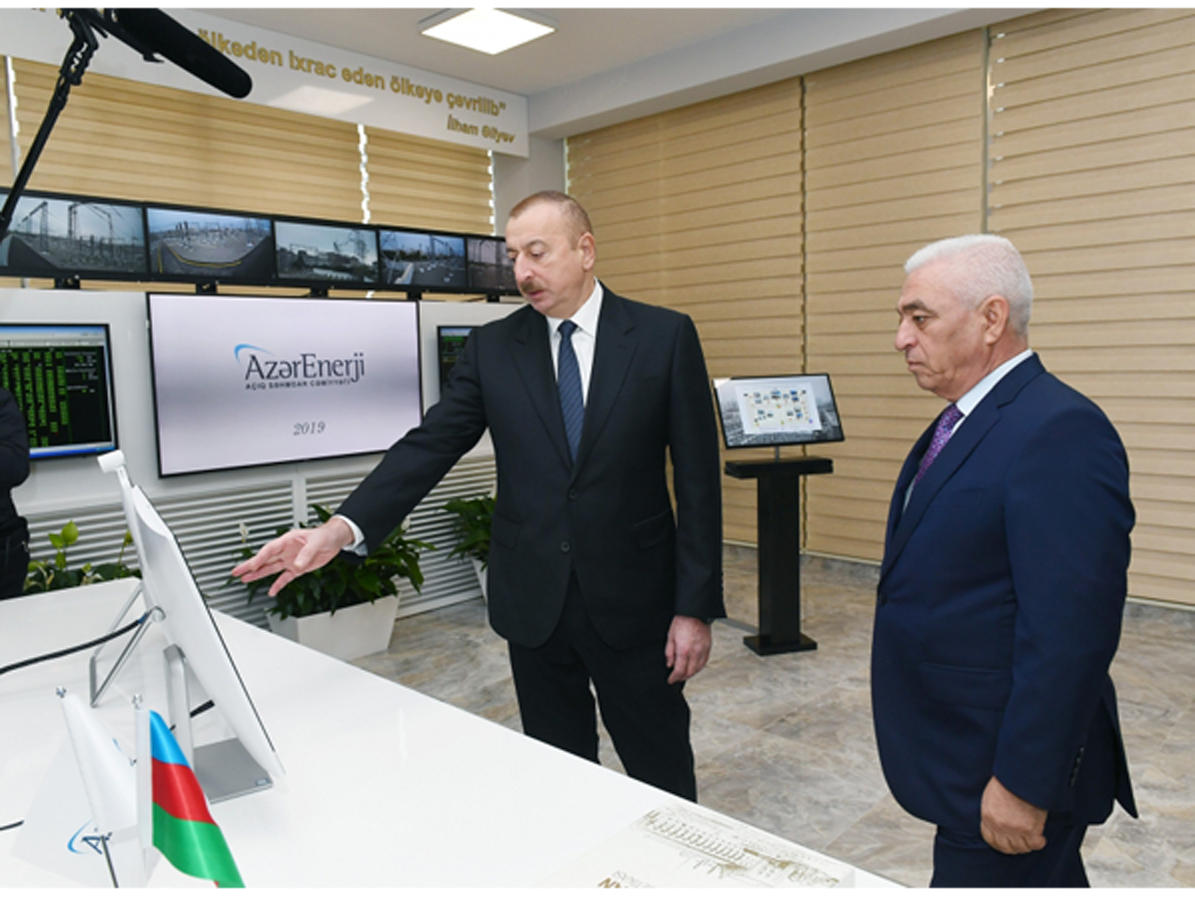 Azerbaijani president attends opening of “Mushfig”,“Zabrat” substations (PHOTO)