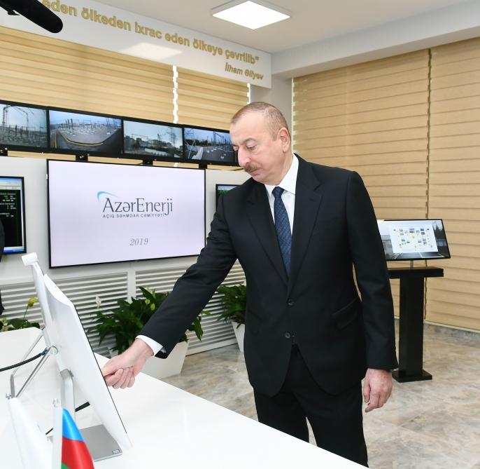 Azerbaijani president attends opening of “Mushfig”,“Zabrat” substations (PHOTO)