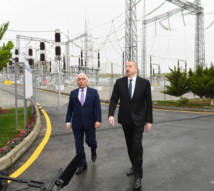 Azerbaijani president attends opening of “Mushfig”,“Zabrat” substations (PHOTO)
