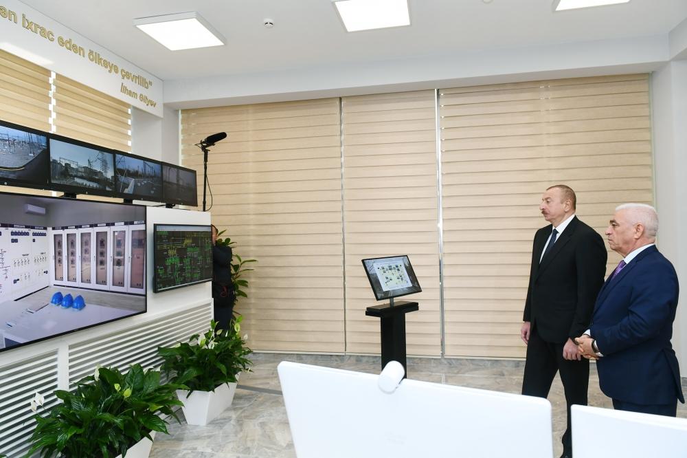 Azerbaijani president attends opening of “Mushfig”,“Zabrat” substations (PHOTO)