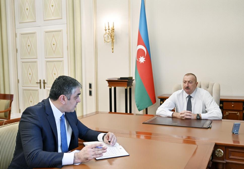 President Ilham Aliyev receives Minister of Transport, Communications and High Technologies (PHOTO)