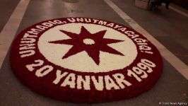 Azerbaijan holds minute of silence to honor January 20 victims (PHOTO)