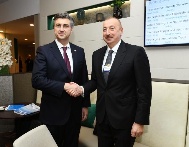 President Ilham Aliyev met with Croatian Prime Minister