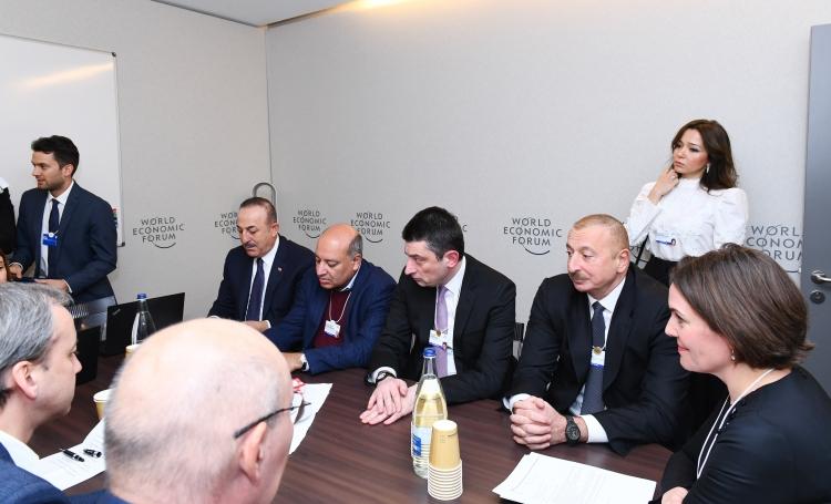President Ilham Aliyev attends session as part of World Economic Forum