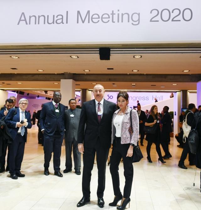 Azerbaijani president attends panel discussion on “Strategic Outlook: Eurasia” held as part of WEF (PHOTO)
