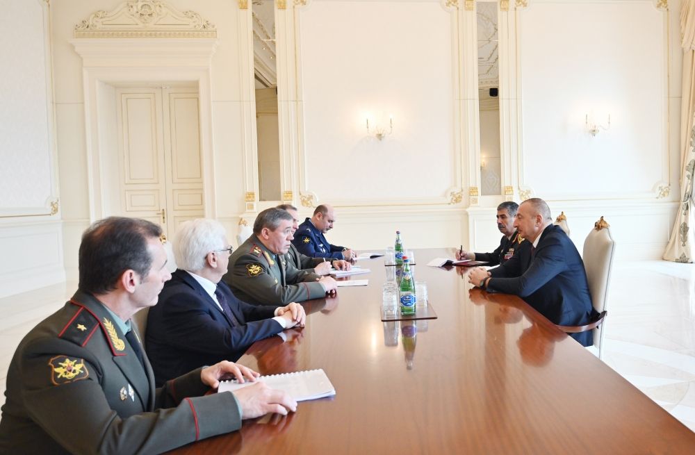 President Ilham Aliyev receives delegation led by Chief of General Staff of Russian Armed Forces