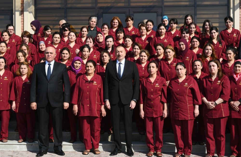 President Ilham Aliyev attends opening of Kurdamir branch of “Azerkhalcha” OJSC (PHOTO)