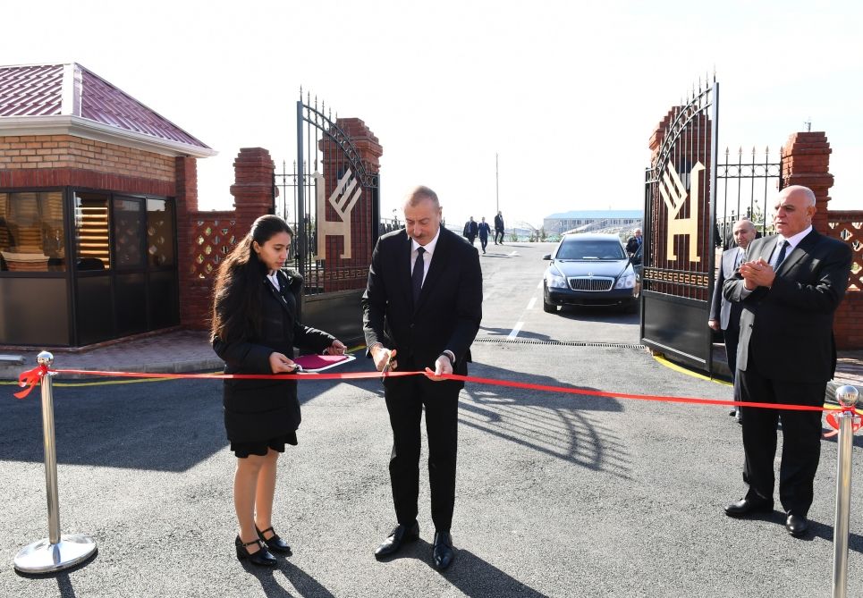 President Ilham Aliyev attends opening of Kurdamir branch of “Azerkhalcha” OJSC (PHOTO)