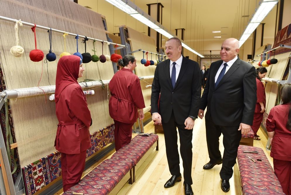 President Ilham Aliyev attends opening of Kurdamir branch of “Azerkhalcha” OJSC (PHOTO)