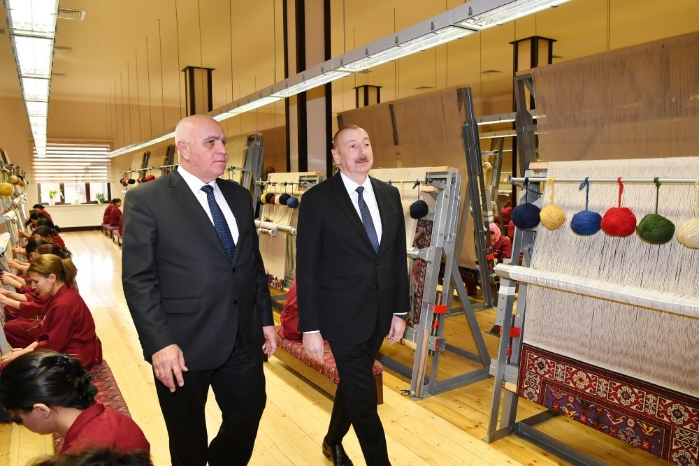 President Ilham Aliyev attends opening of Kurdamir branch of “Azerkhalcha” OJSC (PHOTO)
