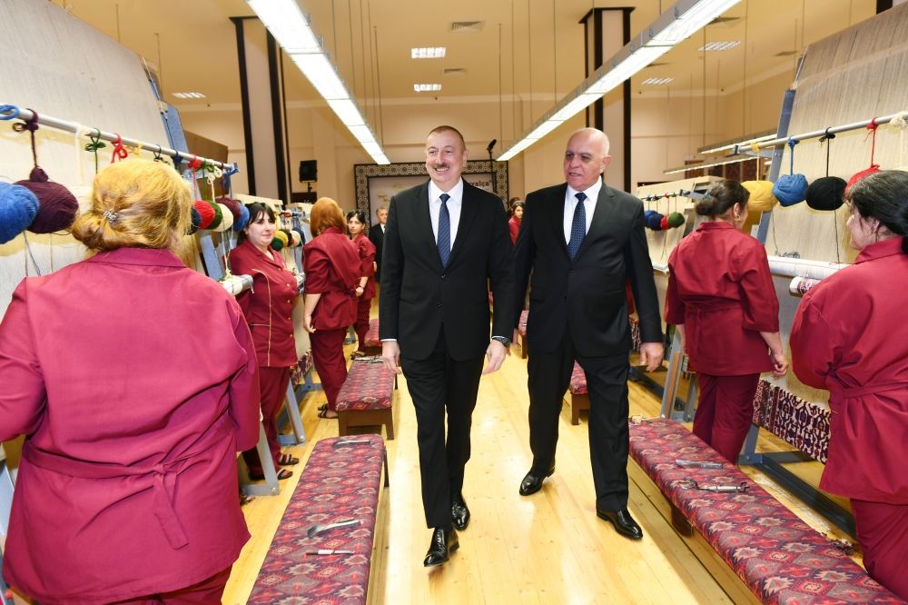 President Ilham Aliyev attends opening of Kurdamir branch of “Azerkhalcha” OJSC (PHOTO)