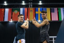 Podium training of gymnasts underway on eve of World Cup in Trampoline and Tumbling in Baku (PHOTO)