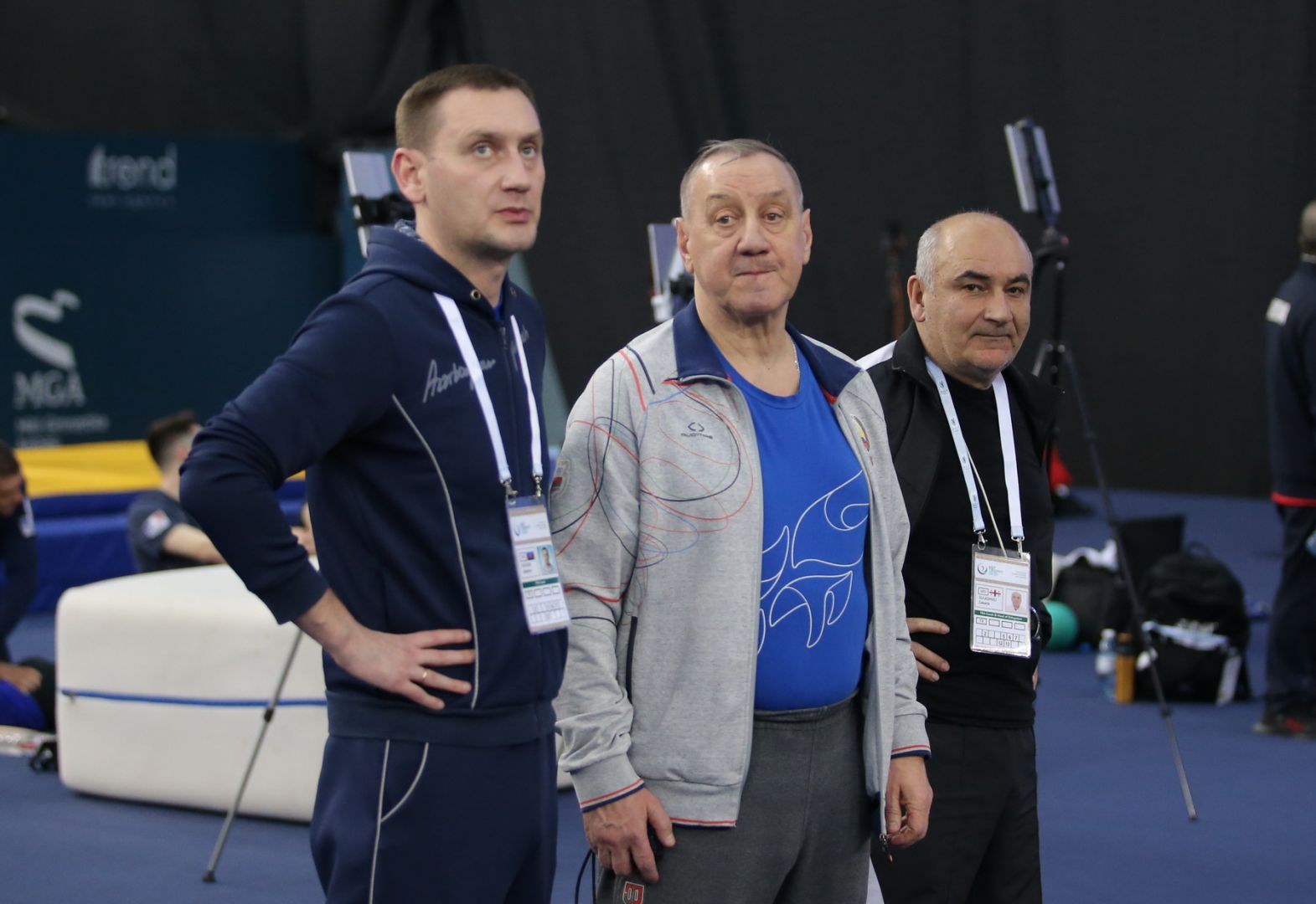 Podium training of gymnasts underway on eve of World Cup in Trampoline and Tumbling in Baku (PHOTO)