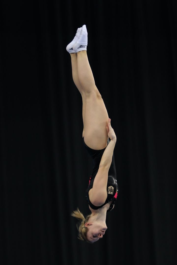 Podium training of gymnasts underway on eve of World Cup in Trampoline and Tumbling in Baku (PHOTO)