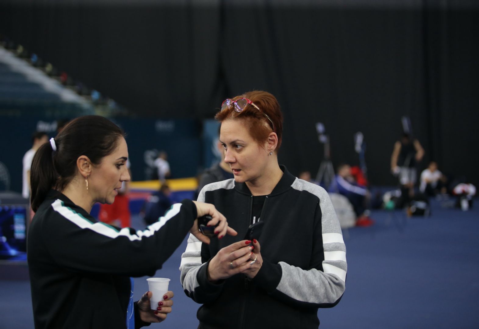 Podium training of gymnasts underway on eve of World Cup in Trampoline and Tumbling in Baku (PHOTO)