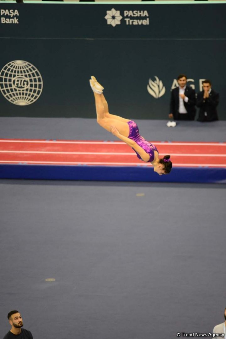 Azerbaijani gymnast Seljan Magsudova presents her program within FIG World Cup (PHOTO)