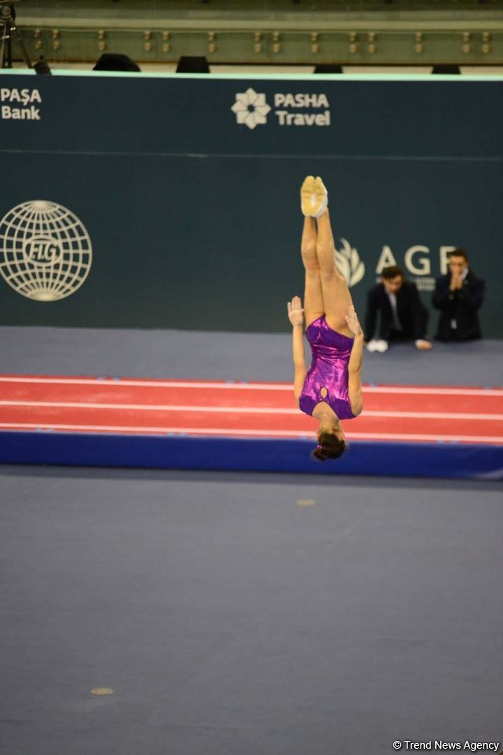 Azerbaijani gymnast Seljan Magsudova presents her program within FIG World Cup (PHOTO)