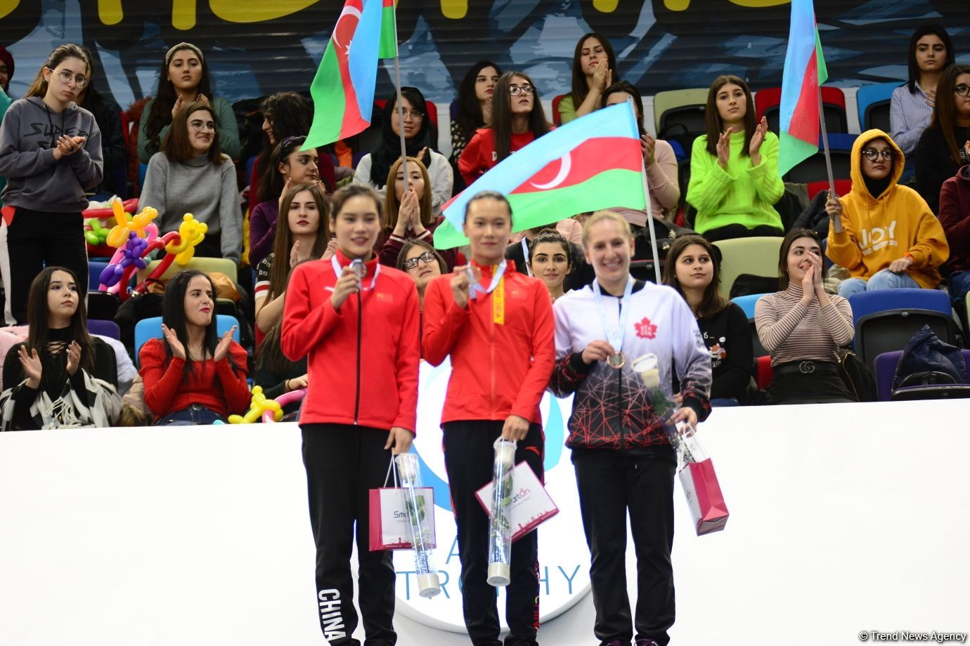 Awarding ceremony for winners of individual program at FIG World Cup in Trampoline Gymnastics & Tumbling held in Baku (PHOTO)