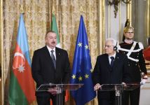 Azerbaijani, Italian presidents made press statements (PHOTO/VIDEO)