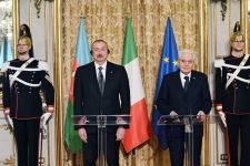 Azerbaijani, Italian presidents made press statements (PHOTO/VIDEO)