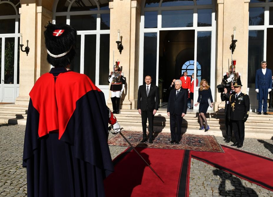 Official welcome ceremony held for Azerbaijani president in Rome (PHOTO/VIDEO)
