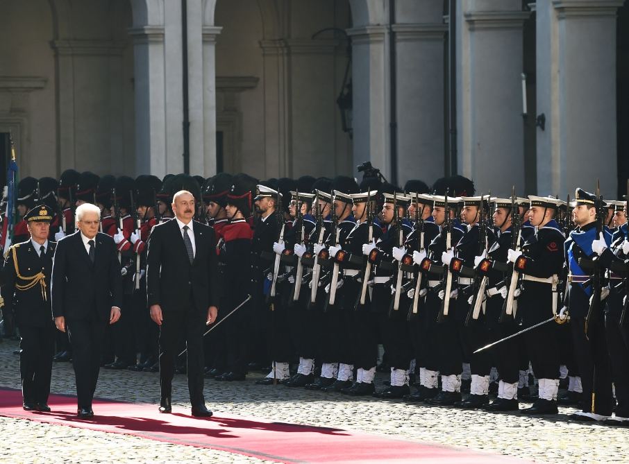 Official welcome ceremony held for Azerbaijani president in Rome (PHOTO/VIDEO)