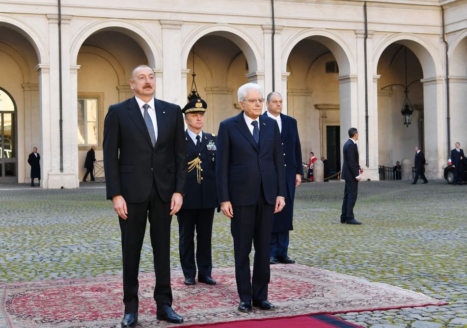 Official welcome ceremony held for Azerbaijani president in Rome (PHOTO/VIDEO)