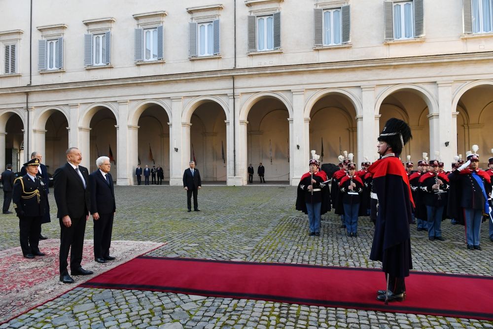 Official welcome ceremony held for Azerbaijani president in Rome (PHOTO/VIDEO)