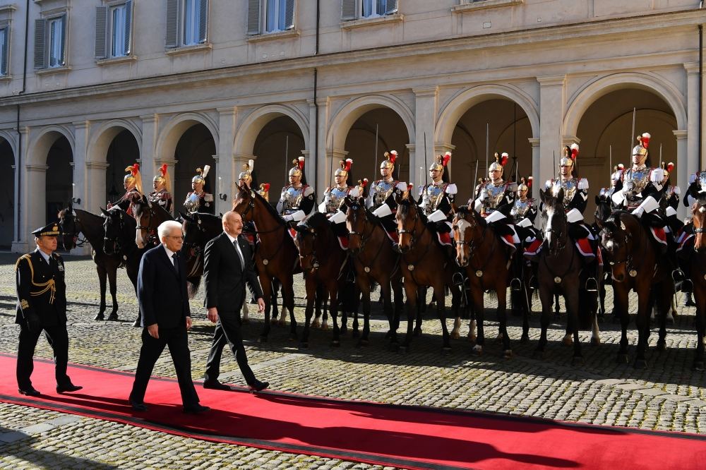 Official welcome ceremony held for Azerbaijani president in Rome (PHOTO/VIDEO)