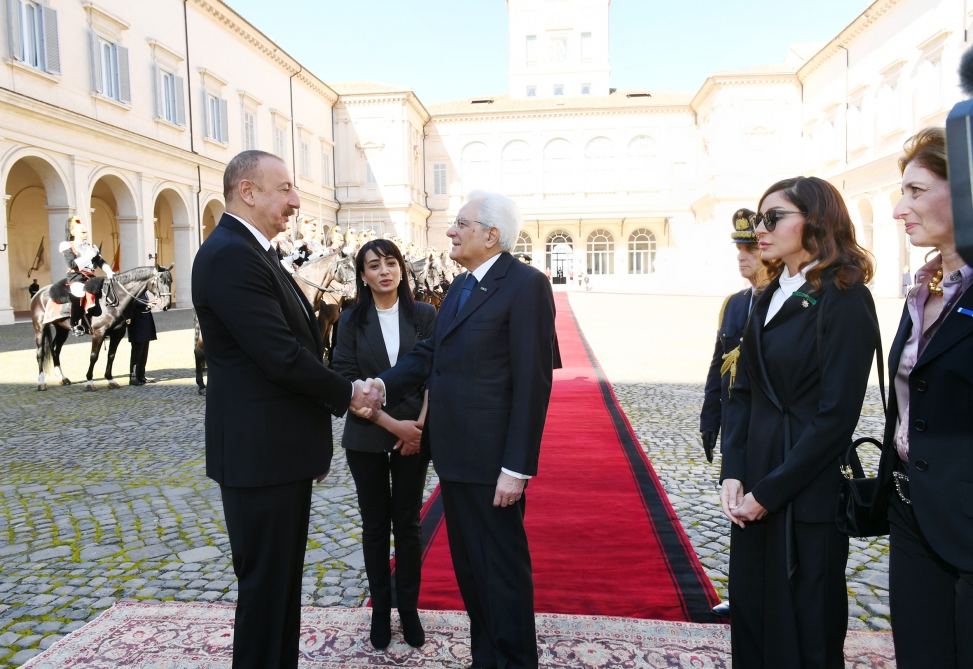 Official seeing-off ceremony held for President Ilham Aliyev in Rome (PHOTO)