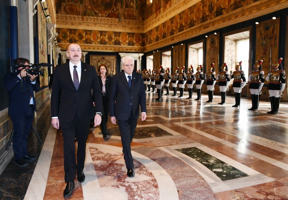 Official seeing-off ceremony held for President Ilham Aliyev in Rome (PHOTO)