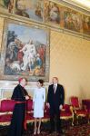 Azerbaijan’s President Ilham Aliyev, First Lady Mehriban Aliyeva meet with Vatican Secretary of State Cardinal (PHOTO)