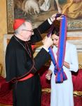 Azerbaijan’s President Ilham Aliyev, First Lady Mehriban Aliyeva meet with Vatican Secretary of State Cardinal (PHOTO)
