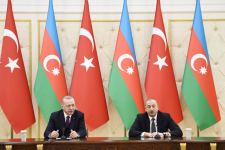 Azerbaijani, Turkish presidents make press statements (PHOTO)