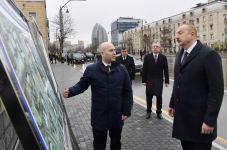 Azerbaijani president visits newly-built park with statue of Shah Ismail Khatai (PHOTO/VIDEO)