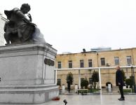 Azerbaijani president visits newly-built park with statue of Shah Ismail Khatai (PHOTO/VIDEO)