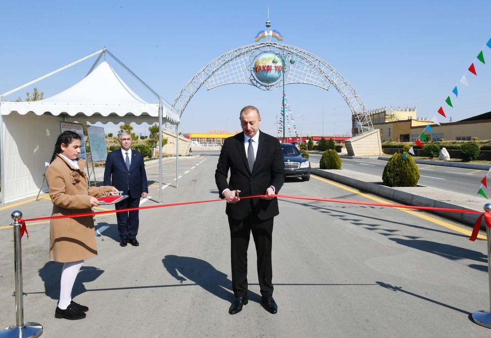 Azerbaijani president inaugurates Gizilhajili-Goranboy-Goran-Rahimli-Veyisli-Gazanbulag-Borsunlu highway (PHOTO)