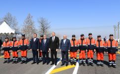 Azerbaijani president attends opening of newly reconstructed highway in Tovuz (PHOTO)